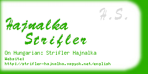 hajnalka strifler business card